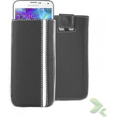 Valenta Valenta Pocket Stripe - Skórzane etui wsuwka Samsung Galaxy S5, Sony Xperia Z i inne (czarny)