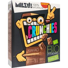 Milzu Milzu Płatki Crunchies żytnio - owsiane kakaowe - 250 g