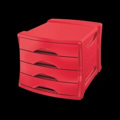 Herlitz POJEMNIK Z 4 SZUFLADAMI EUROPOST VIVIDA 254 X 61 X 350 MM, NIEBIESKI