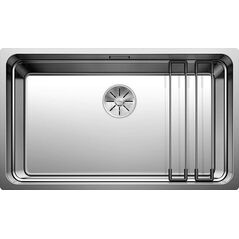 Zlewozmywak Blanco Etagon 700-U stal polerowana z korkiem InFino, szyny (525891)