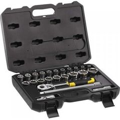 Stanley Zestaw nasadek 1/2" 24szt+grz+akc.,94-671