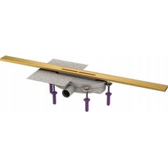 Kessel Linearis Infinity 60 z Mechanicznym syfonem Megastop| Szczotkowana powierzchnia - brąz| 800 mm