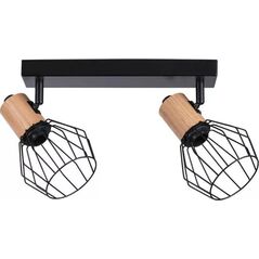 Lampa sufitowa Paulmann Lampa sufitowa Lanka max. 2x20W E14 230V  czarny/drewno