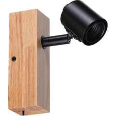Kinkiet Paulmann Kinkiet ścienny Arvid max. 1x20W E27 230V czarny/drewno