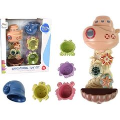 LeanToys Zestaw do Kąpieli Statek Zwierzęta Morskie Wodospad