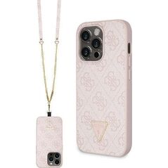 Guess Etui Guess GUHCP14LP4TDSCPP Apple iPhone 14 Pro hardcase Crossbody 4G Metal Logo różowy/pink