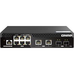Switch Qnap QNAP QSW-M2106R-2S2T łącza sieciowe Zarządzany L2 10G Ethernet (100/1000/10000) 1U Czarny