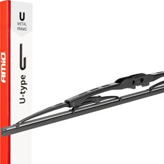 AMiO Wycieraczka samochodowa szkieletowa metalowa u-type uniwersalna 28" 700 mm 70 cm amio-04016