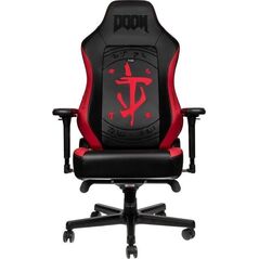 Fotel Noblechairs Fotel noblechairs HERO DOOM Edition, czarny, czarne obszycie (NBL-HRO-PU-DET)