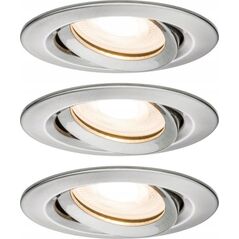 Paulmann Oprawa do wbudowania NOVA PLUS LED DIM wychylna zestaw 3xGU10 7W 460lm 93mm 2700K IP65 230V szczotkowane żelazo