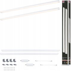 Paulmann Zestaw opraw podszafkowych LED LINE DIM PIR 2x6W 2x500lm 550mm 30000K 230V biały matowy / aluminium