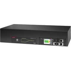 APC APC NetShelter - Automatisches Netzumschaltgerat (Rack - einbaufahig) - AC 207-253 V - 7400 VA - 1-phasig - USB, Ethernet 10/100/1000 - Ausgangsanschlusse: 18 - 2U - 2.44 m Schnur - Schwarz