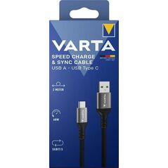 Kabel USB Varta Varta Ladekabel Speed Charge & Sync USB-A auf USB-C 2 Meter