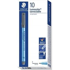 Staedtler STAEDTLER Folienstift Lumocolor correct F schwarz 10 Stück 13333634 4007817305416