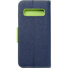 Kabura Fancy Book do SAMSUNG S20 FE / S20 FE 5G granatowy / limonka