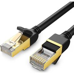 Ugreen Okrągły kabel sieciowy UGREEN NW107 Ethernet RJ45, Cat.7, STP, 15m (czarny) UGREEN