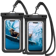 Spigen Wodoodporne uniwersalne etui Spigen A601 Universal Waterproof Case Black [2 PACK]
