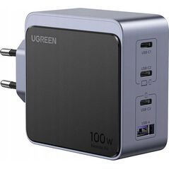 Ładowarka Ugreen Ładowarka sieciowa Ugreen Nexode Air 100W, 3x USB-C, USB (szara)