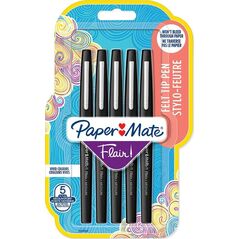 Paper Mate PAPER MATE Faserschreiber Flair B 5 Stk schwarz