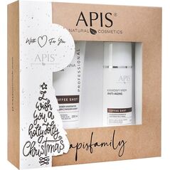Apis Coffee Shot zestaw bioaktywna maska z kwasem kawowym 200ml + kawowy krem anti-aging 100ml