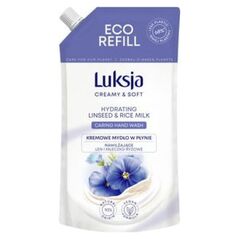 Luksja Luksja Creamy & Soft Kremowe mydło w płynie Len i Mleczko ryżowe 400 ml opakowanie uzupełniające