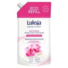 Luksja Luksja Creamy & Soft Kremowe mydło w płynie Róża i Proteiny mleka 400 ml opakowanie uzupełniające