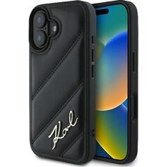 Karl Lagerfeld Karl Lagerfeld KLHCP16MPQDSMGK iPhone 16 Plus 6.7" czarny/black hardcase Quilted Signature