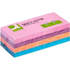 Q-Connect Bloczek Samoprzylepny Q-Connect Rainbow, 38X51Mm, 3X4X100 Kart., Mix Kolorów
