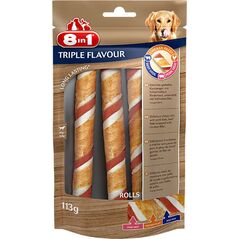8in1 Przysmak TRIPLE FLAVOUR rolls - mięsna rolada 113 g (486234)