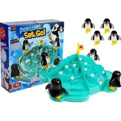 LeanToys Gra Zręcznościowa Pingwiny na Lodowcu Podbijanie Piłek LEAN Toys