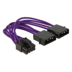 Delock Molex x2 - ATX/EPS 8-pin, 0.15m, Fioletowy (83703)