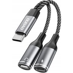 Adapter USB Dudao Adapter Dudao L13C+ 2w1 USB-C - szary