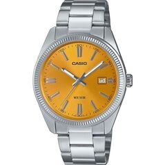 Casio Κίτρινο Ρολόι Μπαταρίας με Ασημί Μεταλλικό Μπρασελέ (MTP-1302PD-9AVEF) (CASMTP-1302PD-9AVEF) έως 12 άτοκες Δόσεις