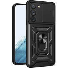 Hurtel Hybrid Armor Camshield etui do Samsung Galaxy S23 pancerny pokrowiec z osłoną na aparat czarne