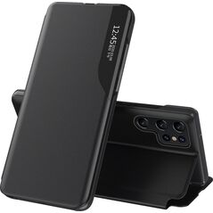 Hurtel Etui Eco Leather View Case do Samsung S24 Ultra z klapką - czarne