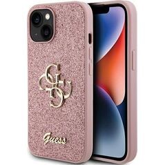 Guess Guess GUHCP15SHG4SGP iPhone 15 6.1" różowy/pink hardcase Glitter Script Big 4G