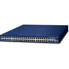 Switch Planet PLANET SGS-6310-48T6X łącza sieciowe Zarządzany L3 Gigabit Ethernet (10/100/1000) 1U Niebieski