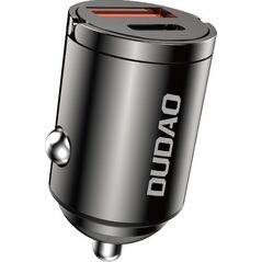 Ładowarka Dudao Mini ładowarka samochodowa do gniazda zapalniczki 48W QC PD czarna Mini ładowarka samochodowa do gniazda zapalniczki 48W QC PD czarna