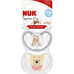 NUK 368489 SMOCZEK SILIKONOWY SPACE 6-18 2SZT 535488, 176256