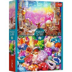 Trefl PUZZLE 2x500 Kosmos i kryształy 37499