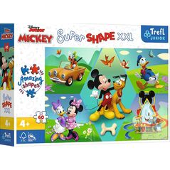 Trefl Puzzle 60 elementy Super Shape XXL Z Mikim zawsze jest wesoło