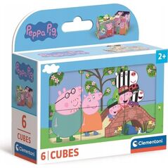 Clementoni CLE Cubi klocki 6 Świnka Peppa 40659