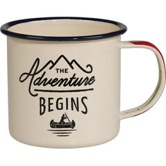 Gentlemens Hardware Kubek kempingowy Adventure Begins - 325ml kremowy (457518) - 5060121273337