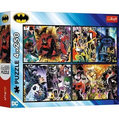 Trefl PUZZLE 4X250 TREFL BATMAN W AKCJI PUD6