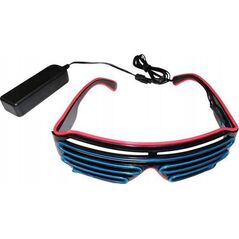 OEM ŚWIECĄCE OKULARY LED (2 KOLORY) PINK-BLUE / RÓŻOWO-NIEBIESKI