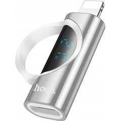 Προσαρμογέας USB Hoco Προσαρμογέας HOCO Lightning (αρσενικό) σε Τύπο C (θηλυκό) με οθόνη 2.4A 27W UA32B ασημί 14395564 6942010000000