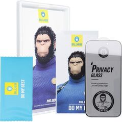 Blueo Szkło Hartowane 5D Mr. Monkey Glass - do Samsung Galaxy S24 Ultra czarny (Strong Privacy)