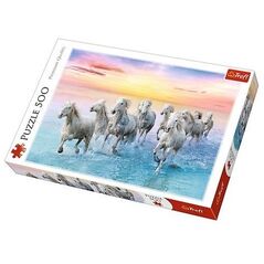 Trefl Puzzle 500 Białe konie w galopie (268980)