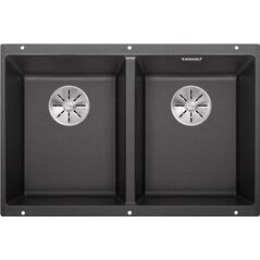 Zlewozmywak Blanco Subline 350/350-U Silgranit antracyt z korkiem InFino (523574)