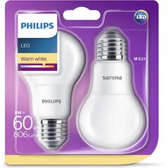 Philips Żarówka LED 8W (60W) E27 2 sztuki (929001234361)